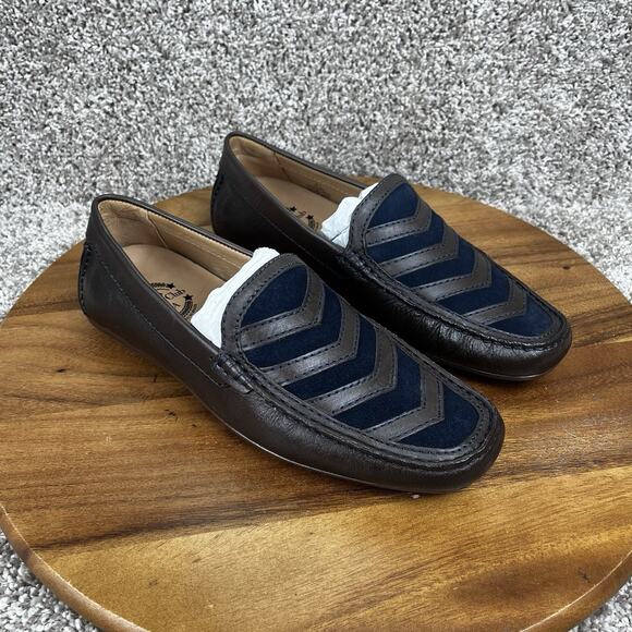 Driver Club USA Men's Size 8.5 Leather Malibu Driver Loafer Brown Shoes - Picture 1 of 11